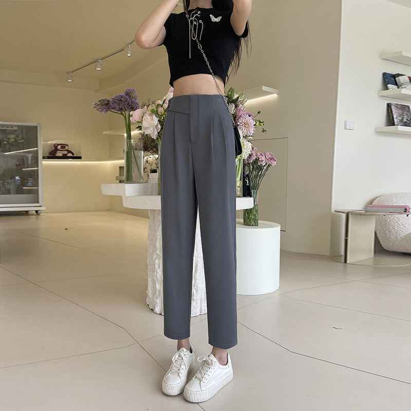 Women's High Waist Tapered Suit Pants