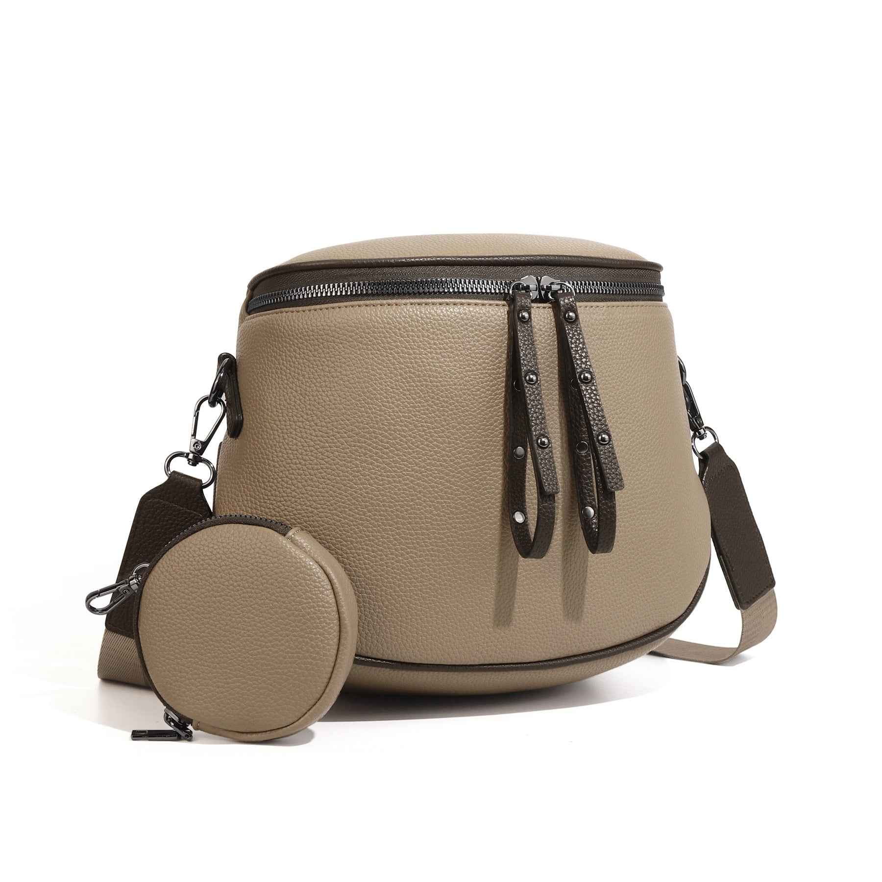 Plaid Crossbody Bag Single-shoulder Large Capacity Shell-shaped