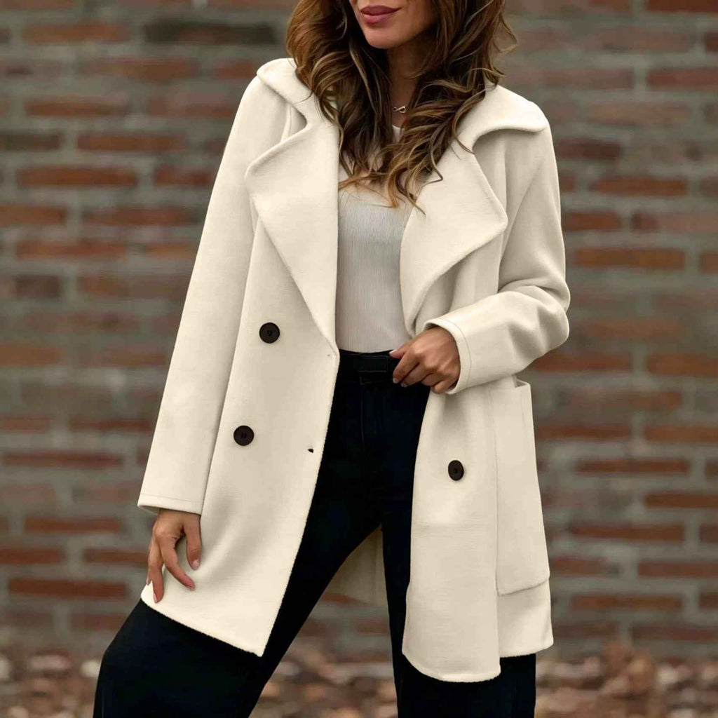 Loose-fitting Double-breasted Wool Coat