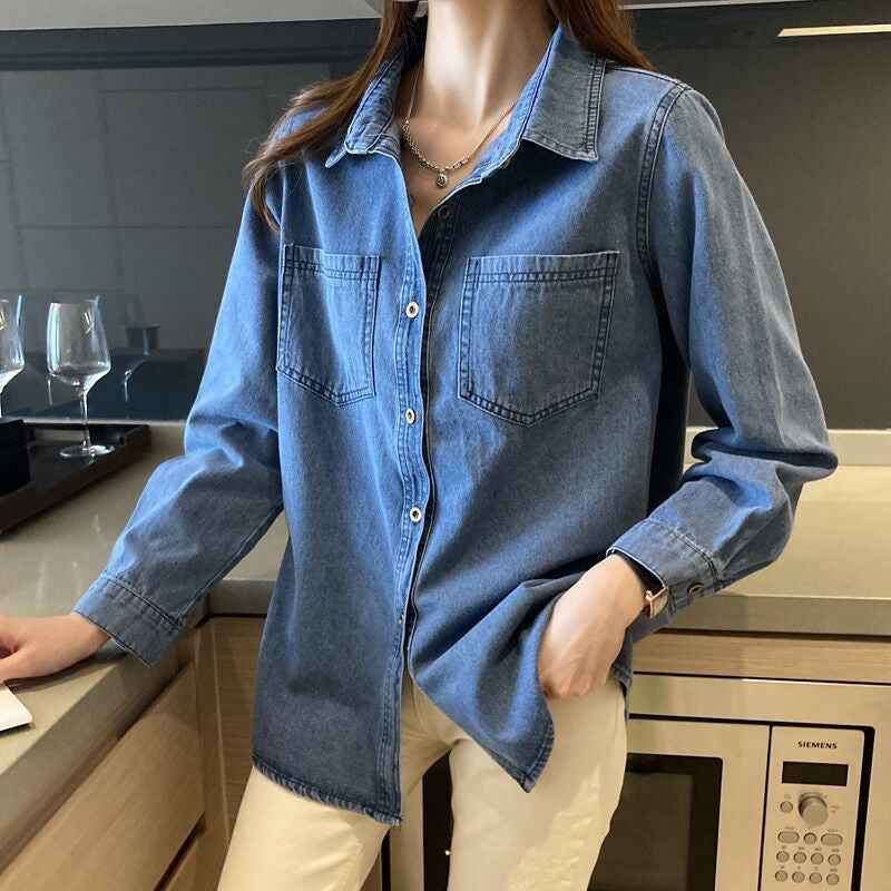 Women's Elegant Long-Sleeve Cotton Commuter Coat