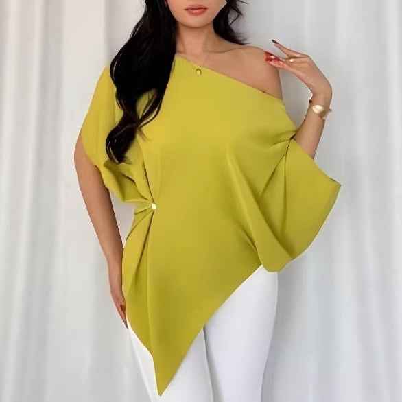 Niche Relaxed-fit Figure-flattering Batwing-sleeve Top