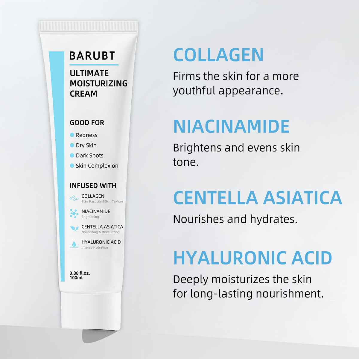 Niacinamide Soothing Moisturizer – Pore-Minimizing Face Cream 100g