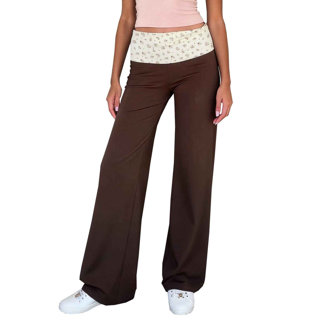 Elastic-Waist Relaxed-Fit Trousers – Mercerized Finish, Contrast Detail