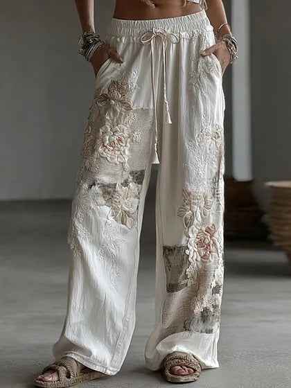 3D Digital Print Relaxed-Fit Casual Pants