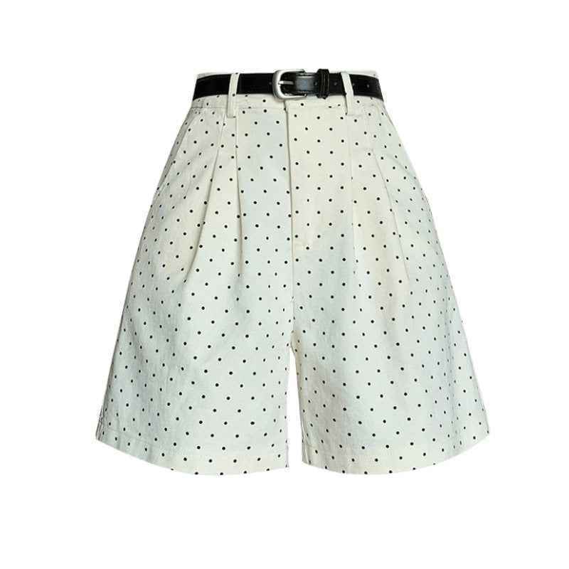 High-Waist Wide-Leg Shorts — Drawstring, Wrinkle-Resistant