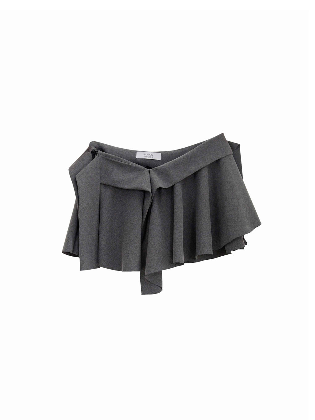 Women's Irregular Hem Midi Skirt – Dark Grey, Stretch Blend