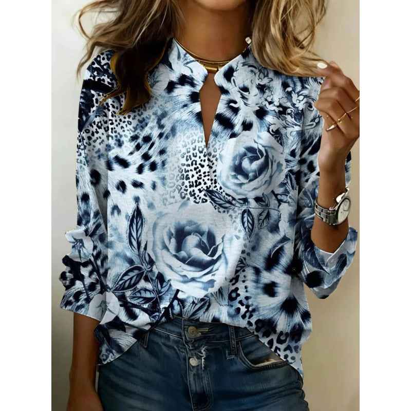 3D-printed Fashion Vintage Blouse For Women