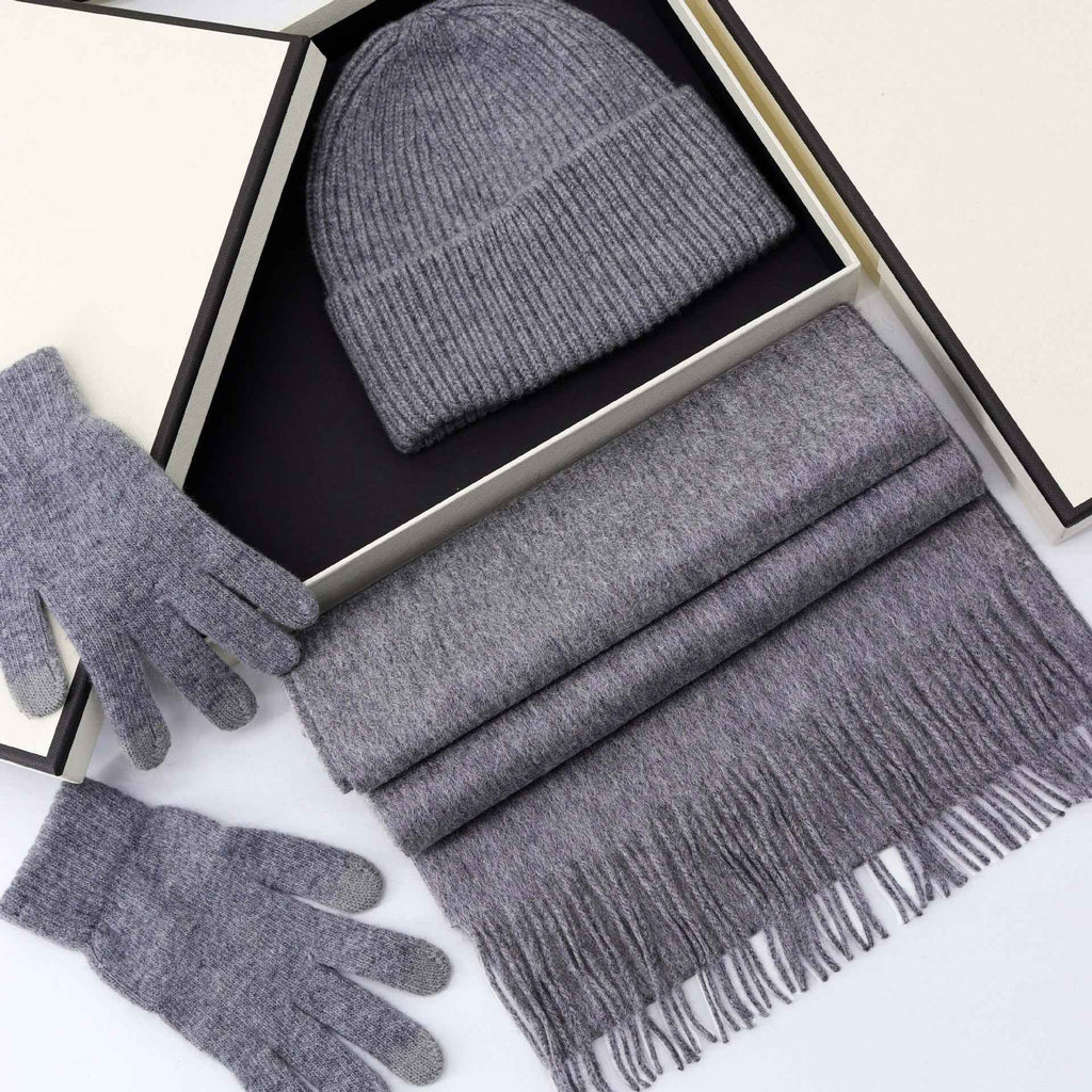 Hat Gloves And Shawl Three-in-One