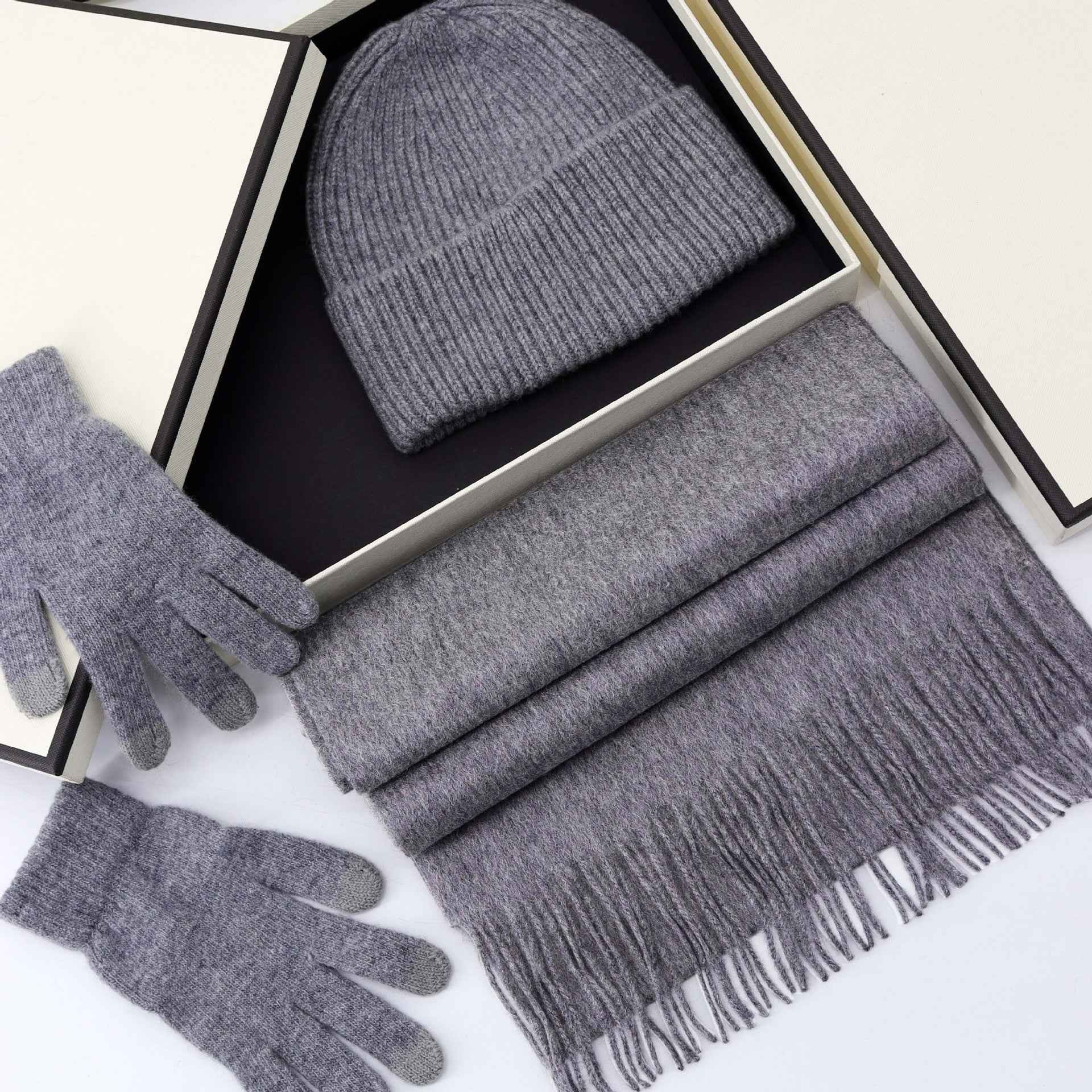 Hat Gloves And Shawl Three-in-One