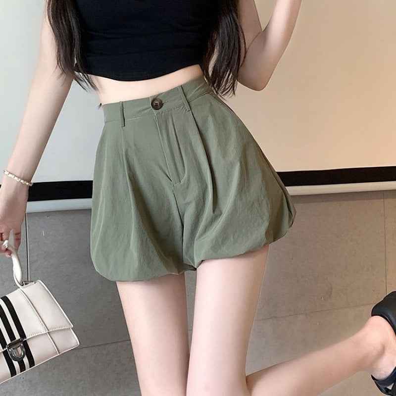 Wide-Leg Cropped Trousers – High-Waist Casual Pants for Women