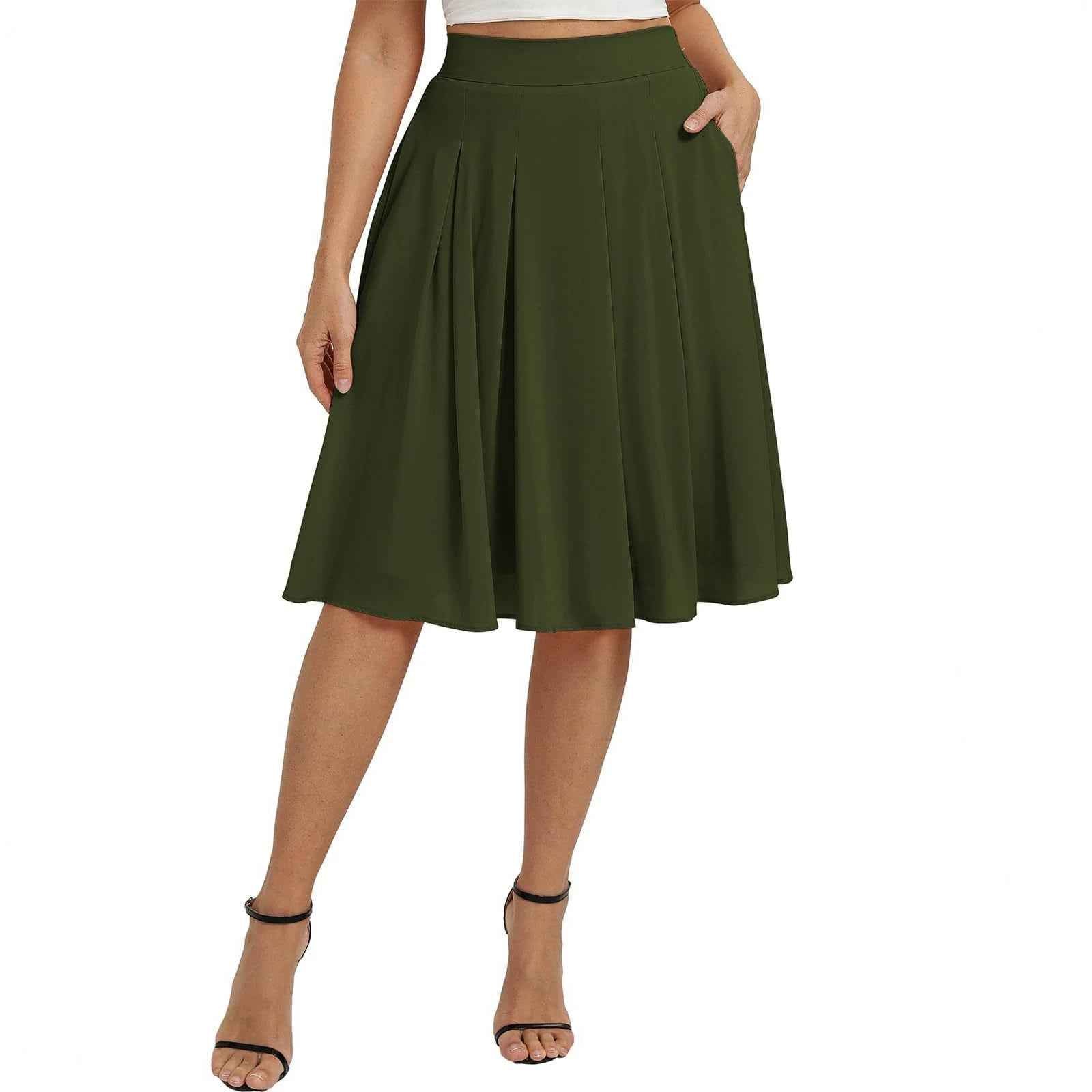 Commuter Slimming Skirt With Pockets For Women