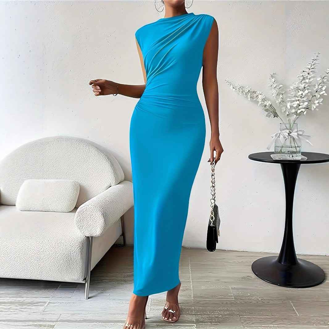 Sleeveless High-Waist Bodycon Maxi Dress