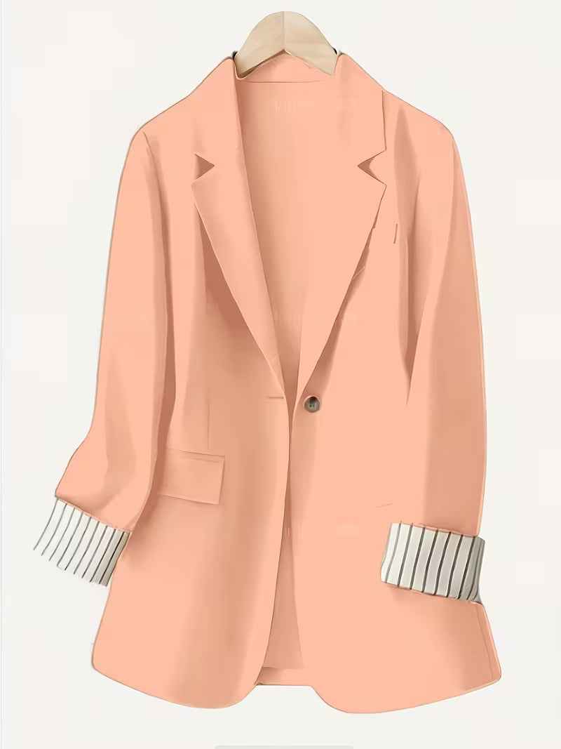 European And American Commuter Casual Solid-Color Blazer