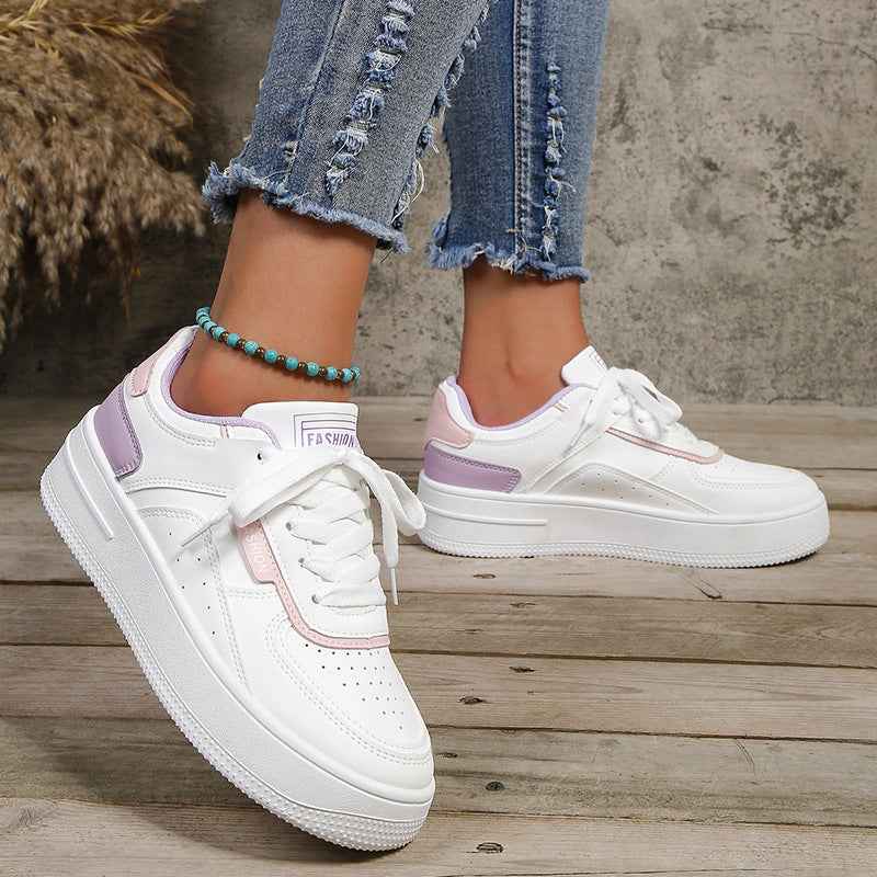 Women's Breathable Casual Sneakers — Non-Slip, Round Toe