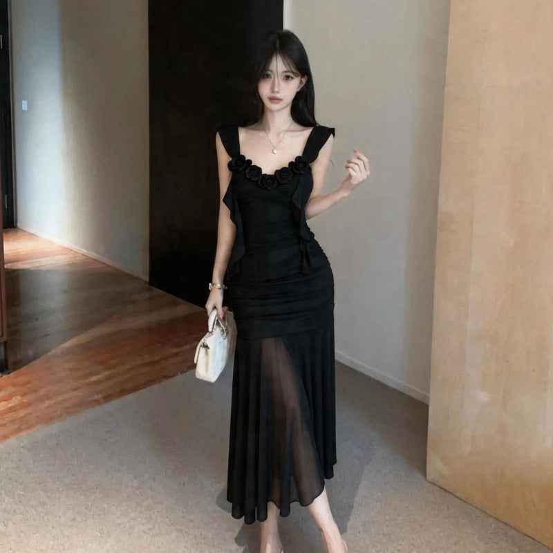Sexy Tassel Patchwork Slip Dress