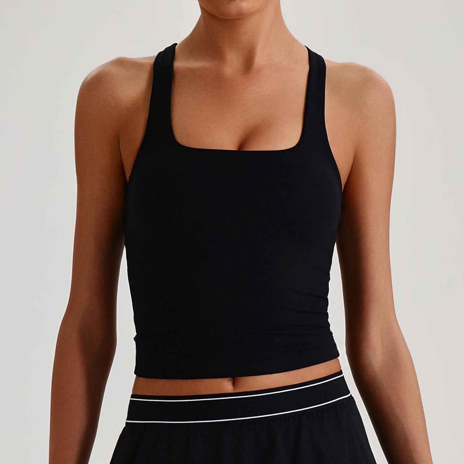 Womens Workout Top For Layering Running Sports Bra
