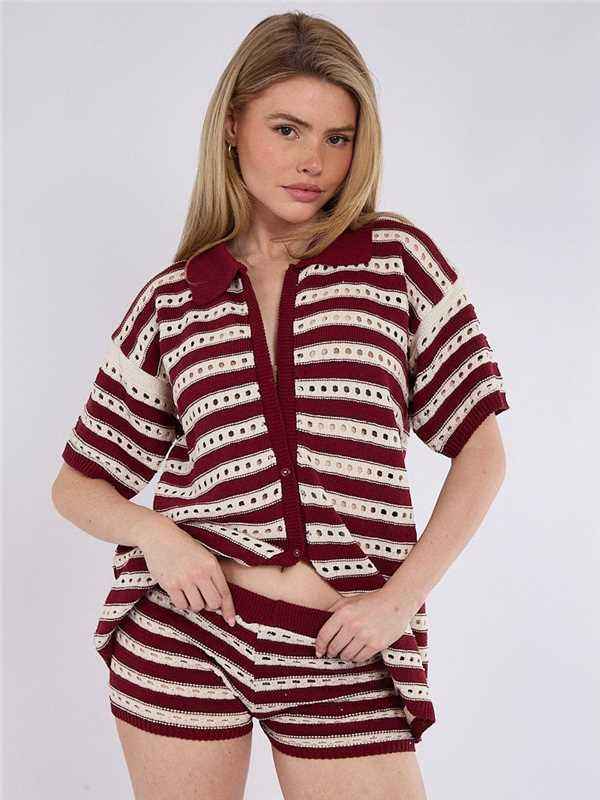 Knit Top & Shorts Two-Piece Set – Summer Beach Co-ord