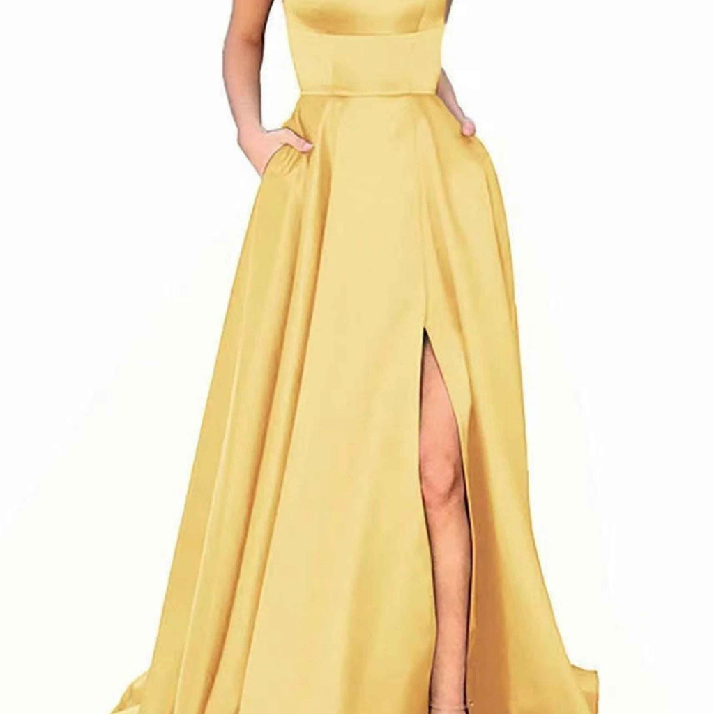 European And American Bridesmaid Dress, Long Style, Figure-flattering, Off-the-shoulder Design