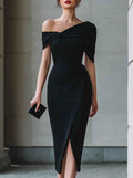 Women's Slim-Fit Patchwork Bodycon Midi Dress — 3 Colours