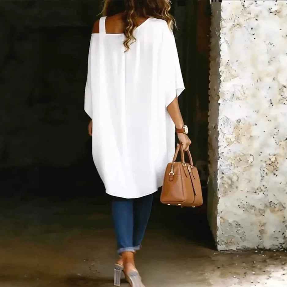 Solid-Colour Drawstring Oversized Casual Top — 4 Colours