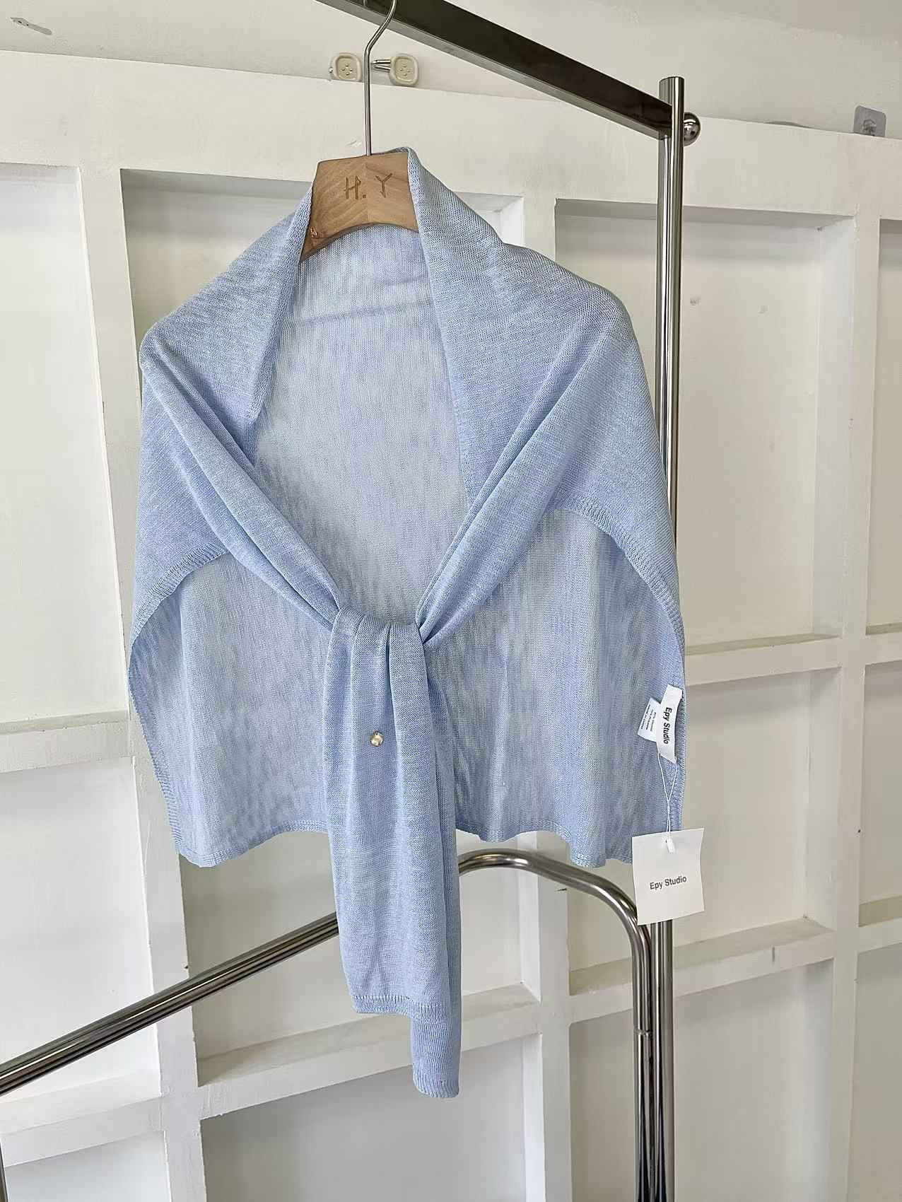 Wool Shawl Solid-color Outerwear For Women Relaxed-fit Vest Empty