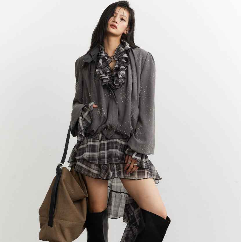 Short Lined Jacket – Cropped, Gray