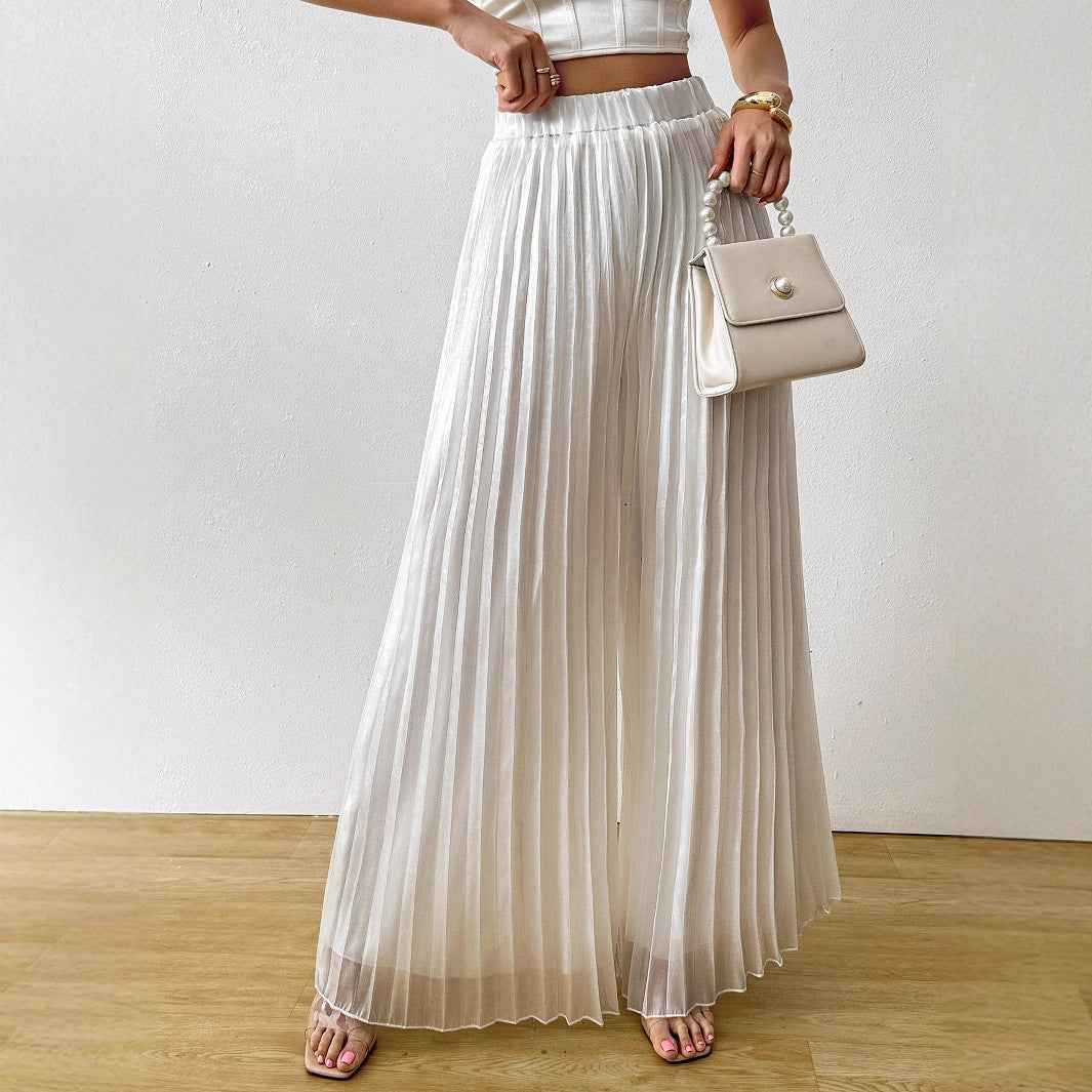 Resort-style Casual And Comfortable Solid-color Womens Trousers