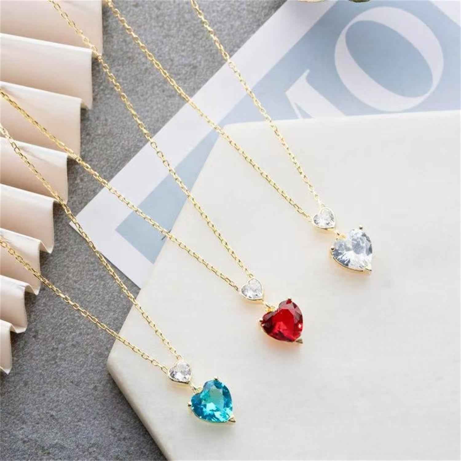 Clavicle Chain Gold-plated Diamond Lovers