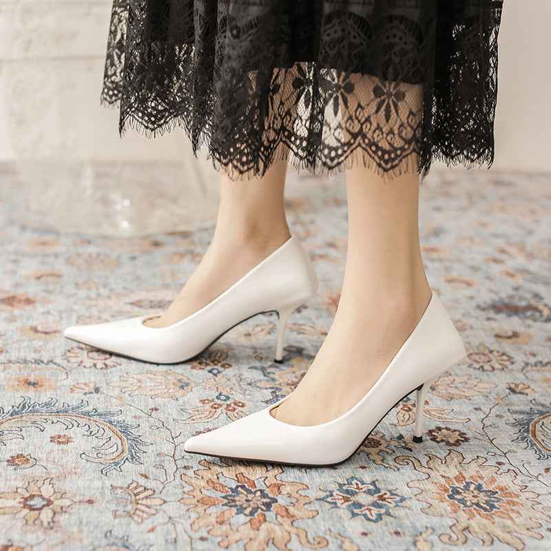 Pointed-Toe Stiletto Pumps – Slip-On High Heels