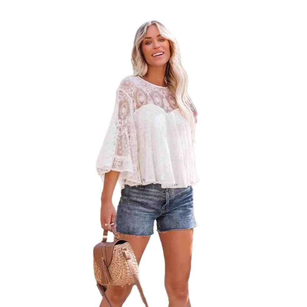 French-Style Elegant Top — Soft Versatile Blouse