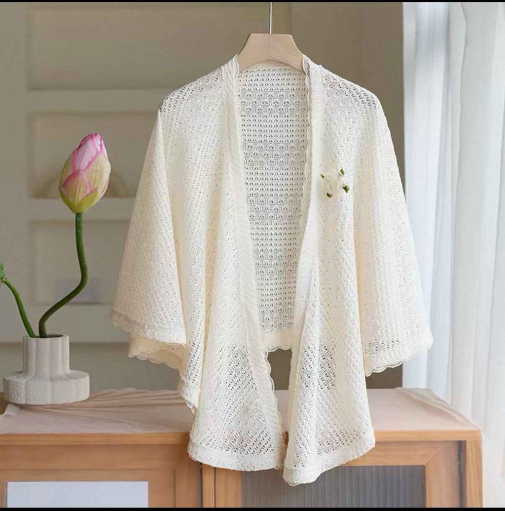 New Hollow-out Cheongsam Chinese-style Minimalist Niche Cloak Jacket And Shawl