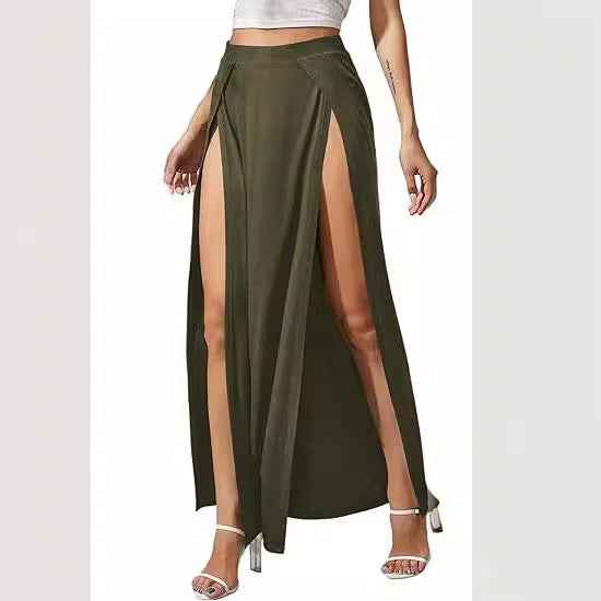 Irregular Skirt Modal Solid-color Evening Gown Long Dress