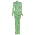 Women's High-Neck Open-Back Mermaid Bodycon Dress