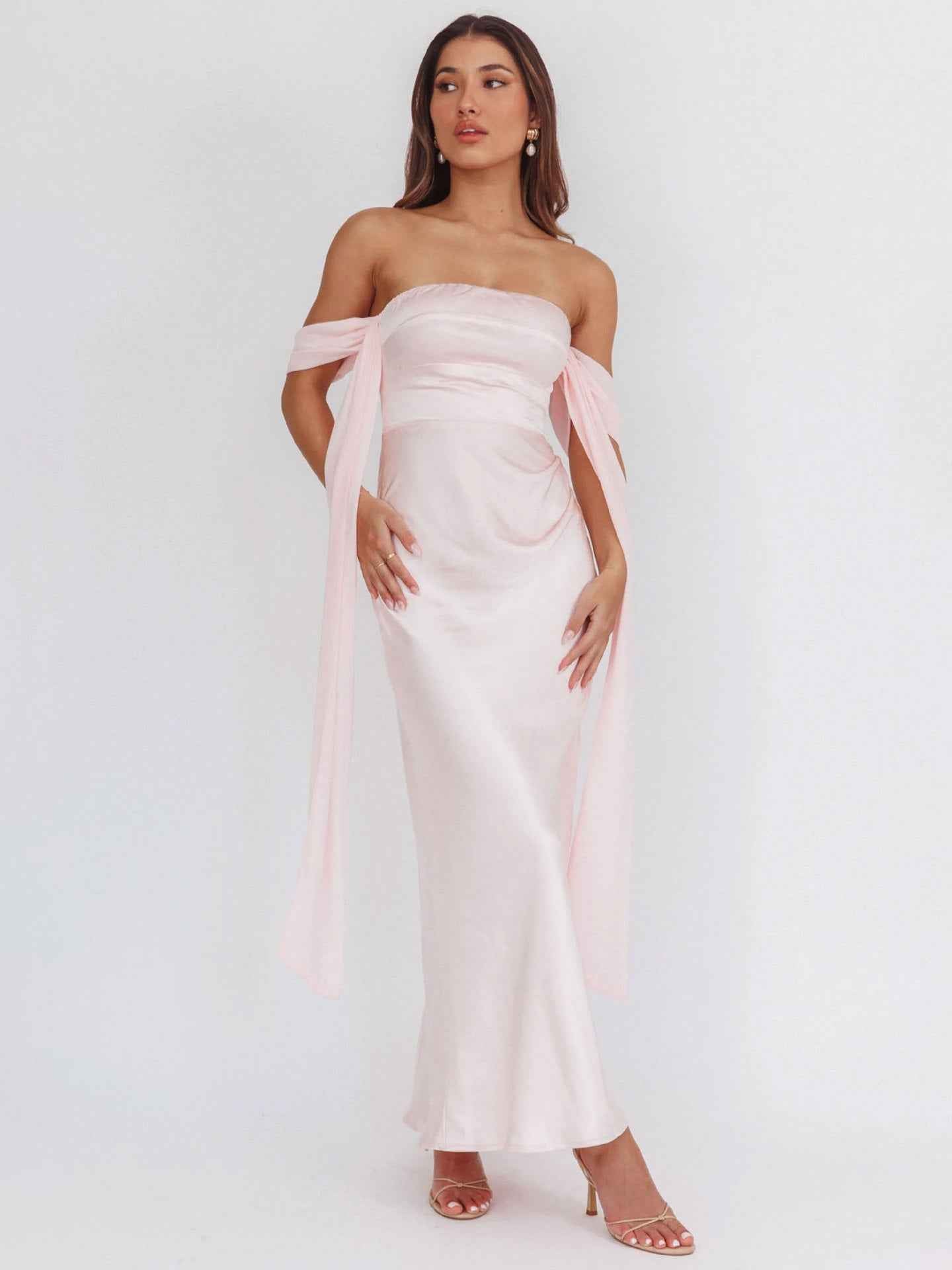 Strapless Fairy Maxi Dress – High Waist Patchwork