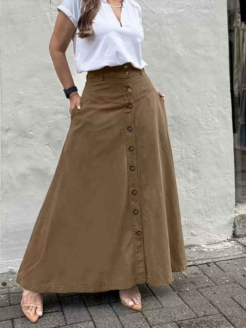 Women's High-Waist A-Line Skirt — 4 Colours, S–2XL