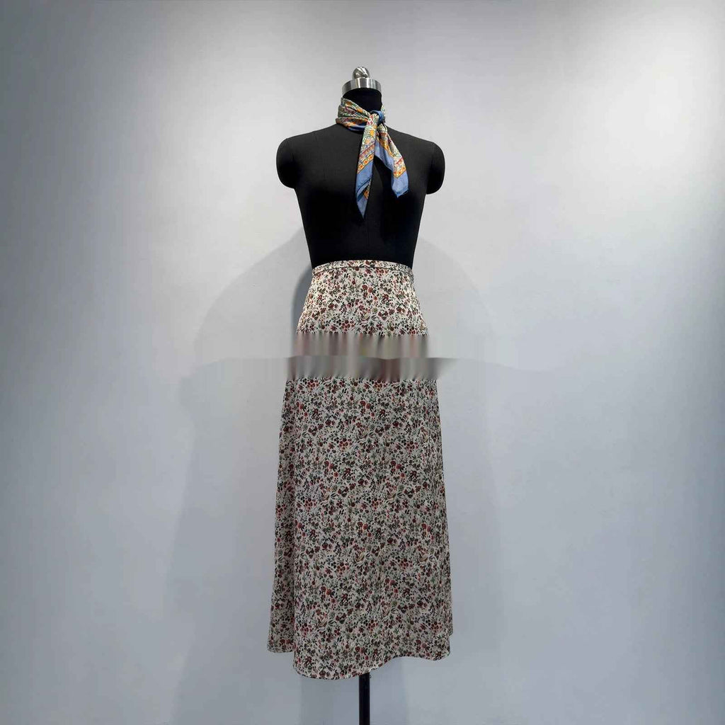 Classic Floral A-Line Skirt For Women