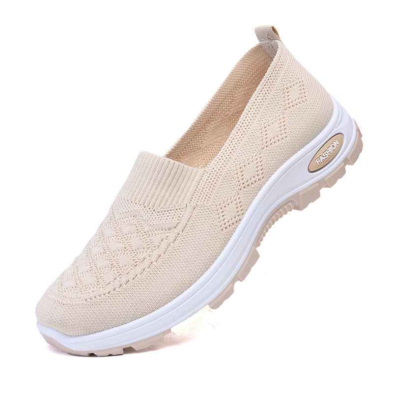 Flyknit Walking Shoes — Soft Sole, Non-Slip, Breathable