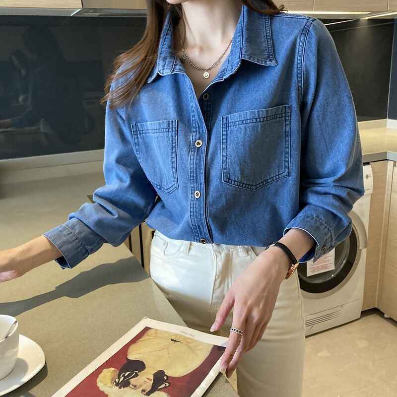 Women's Elegant Long-Sleeve Cotton Commuter Coat