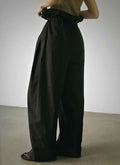 Wide-Leg Pleated Trousers – Minimalist Casual Pants