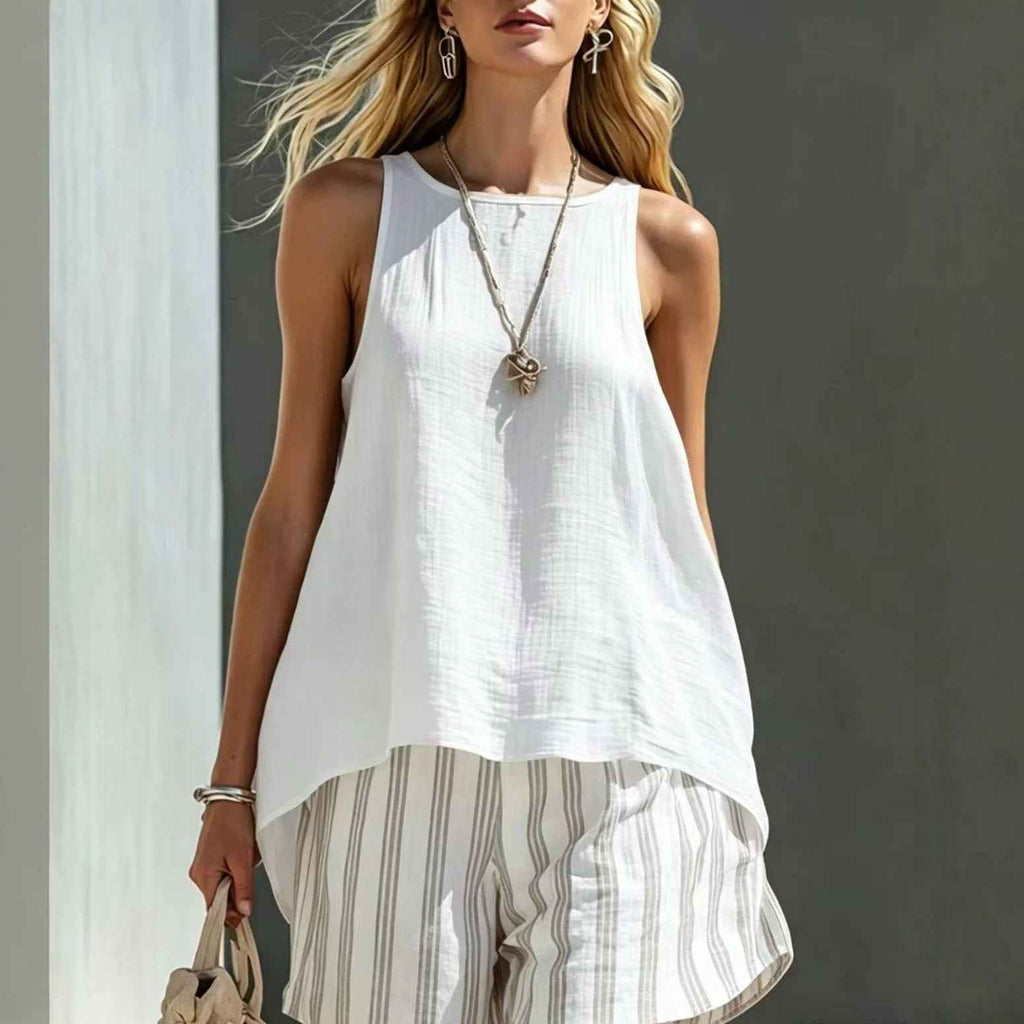 Solid-Colour Sleeveless Tank Top — 7 Colours
