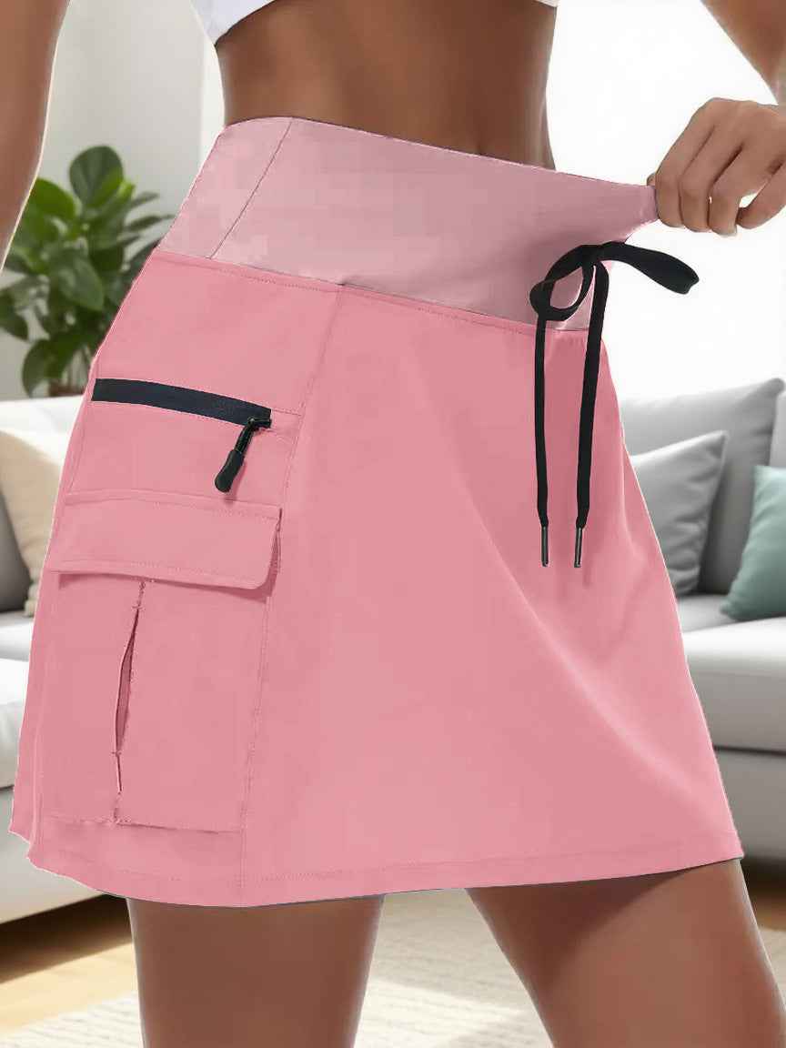 Women's Drawstring Sports Mini Skirt – 7 Colours, S–2XL