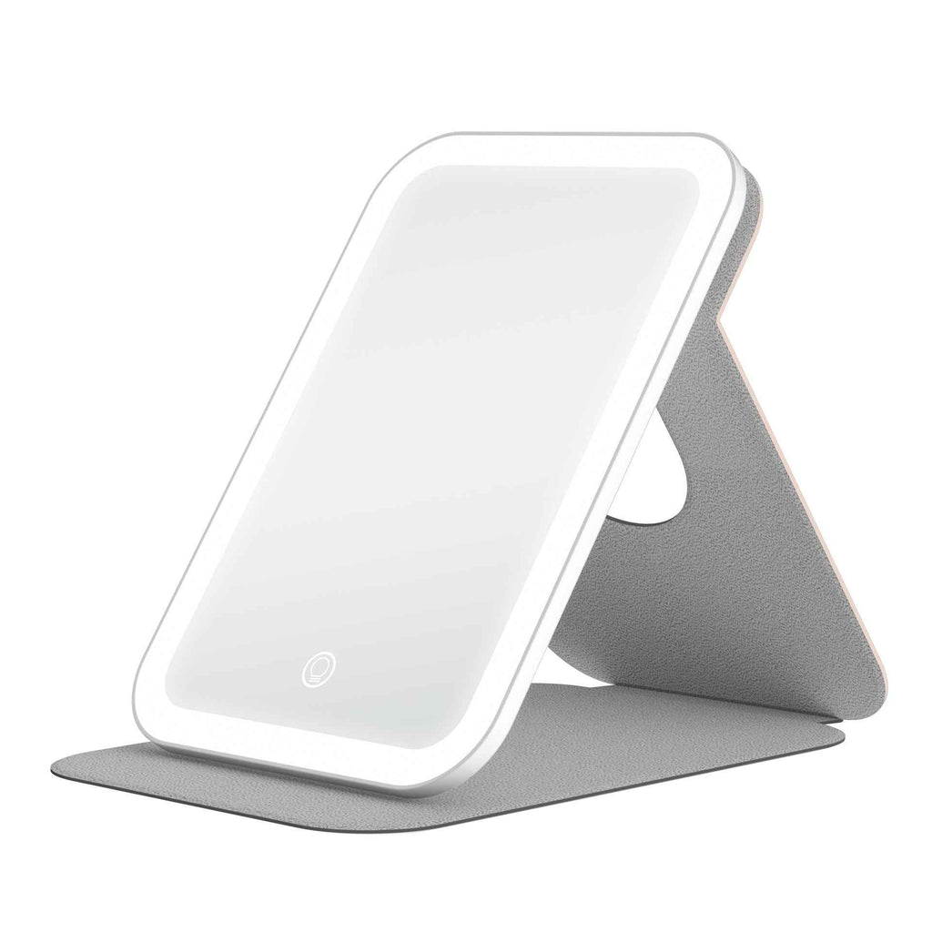 LED Folding Makeup Mirror with Protective Case