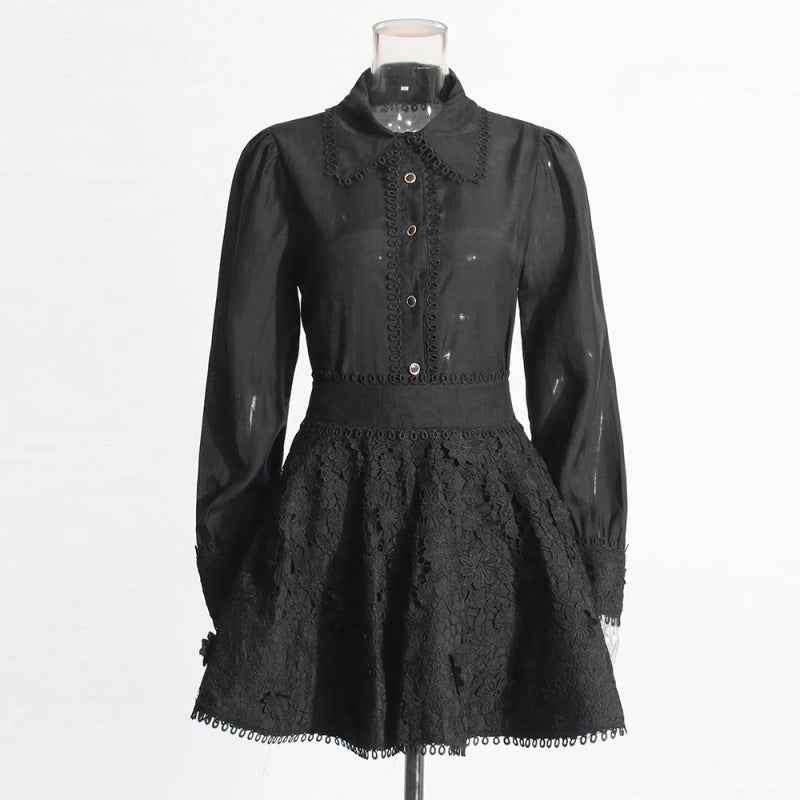 Women's Embroidered Shirt & Mini Skirt Two-Piece Set