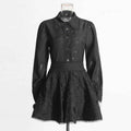 Women's Embroidered Shirt & Mini Skirt Two-Piece Set