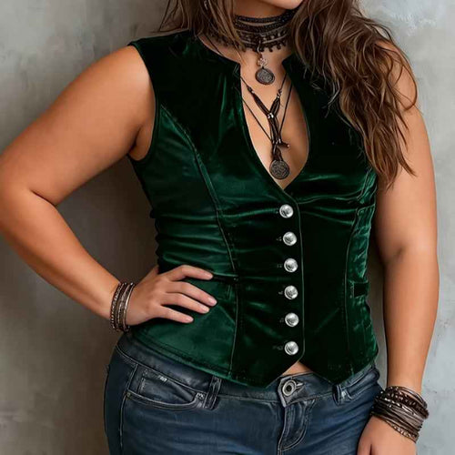 Button-down Coat With Sleeveless Outer Vest