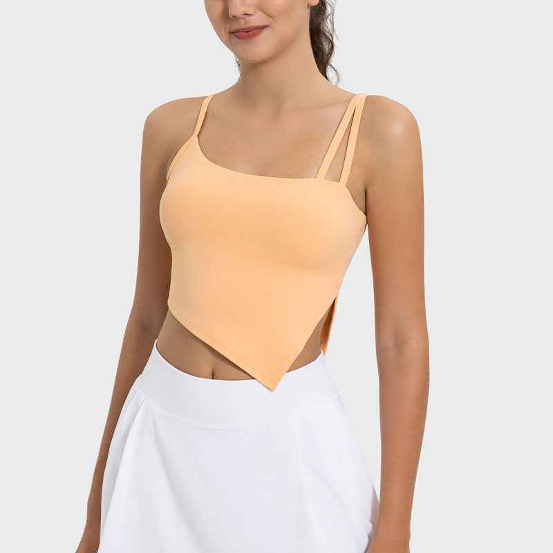 Women's Summer Yoga Tank Top With Built-in Bra For Back Support, Side Boob Coverage, And Lift - High-Quality Sports Sleeveless Shirt