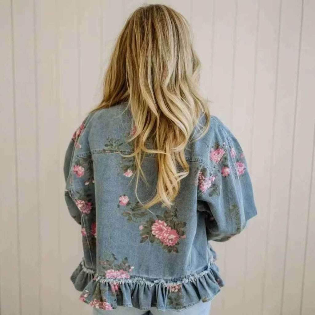 Elegant Loose-Fit Denim Long-Sleeve Shirt — Blue, S–3XL