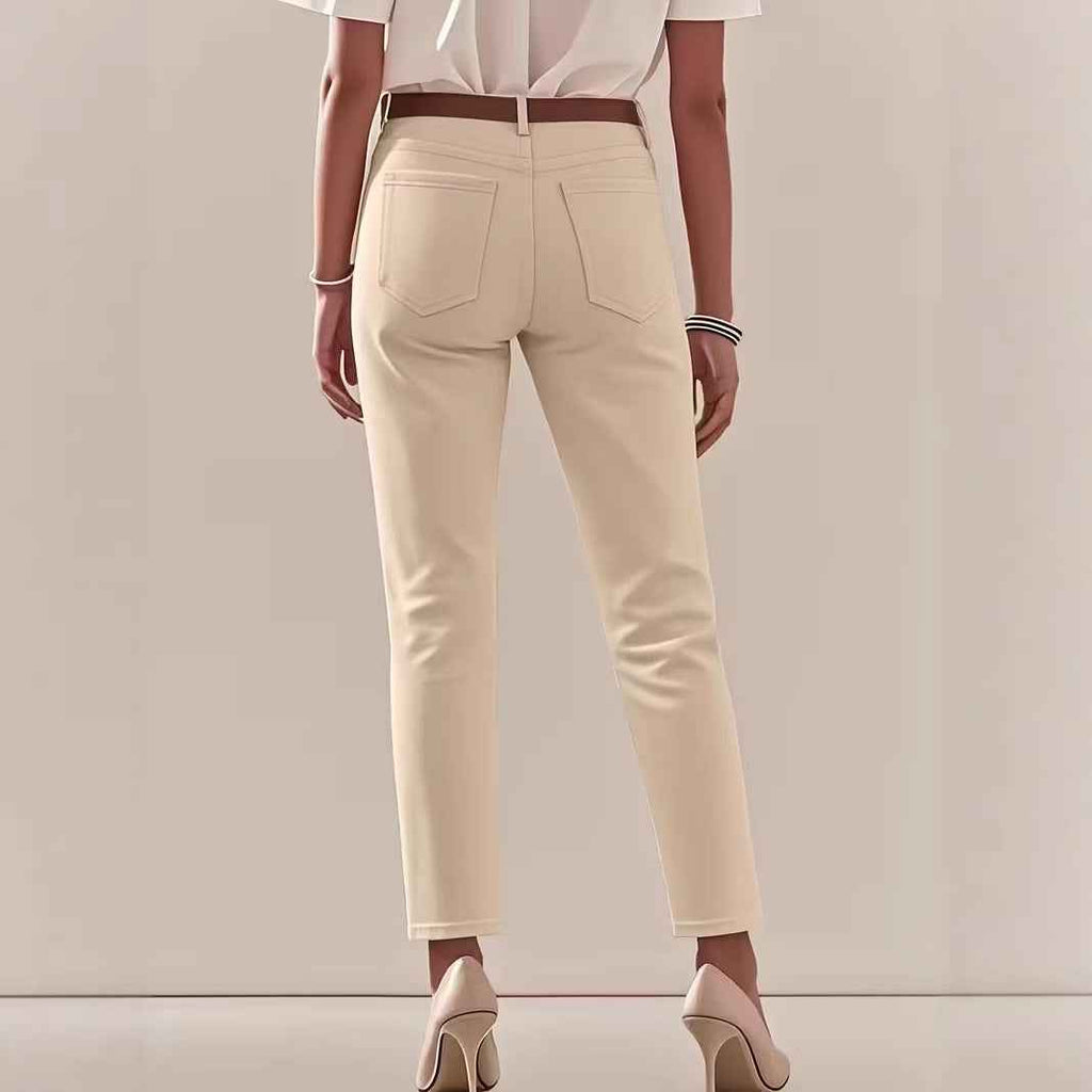 Black Womens Slim Straight-leg Jeans