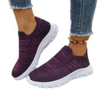 Women’s Mesh Slip-On Platform Sneakers – Breathable Wedge Trainers | Sizes 36–43