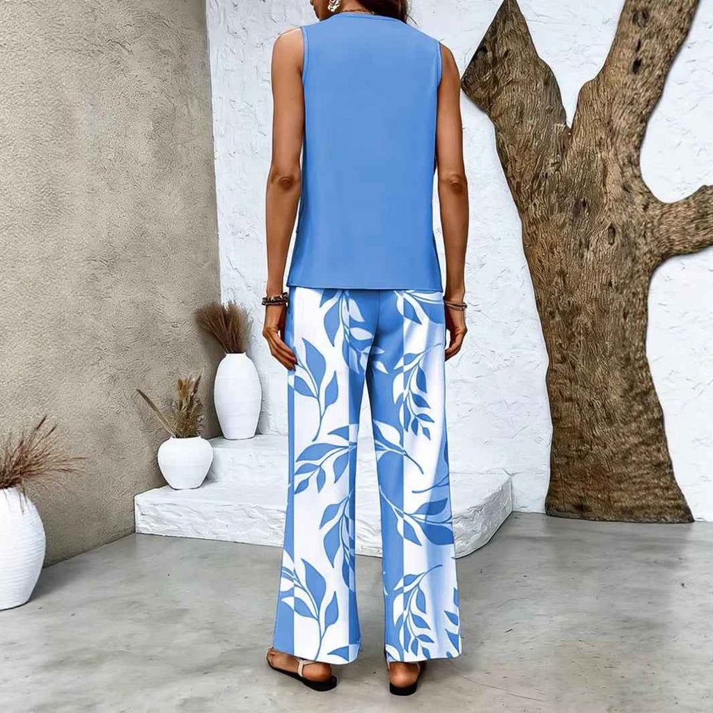 Summer Fashion Casual Women's Sleeveless Set